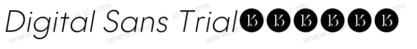 Digital Sans Trial字体转换